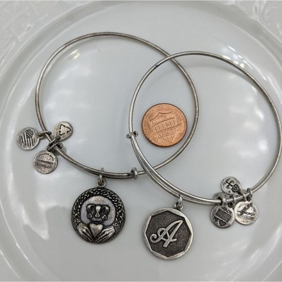 Alex and Ani Rafaleian Silver Set of 2 Bracelets - Picture 2 of 8
